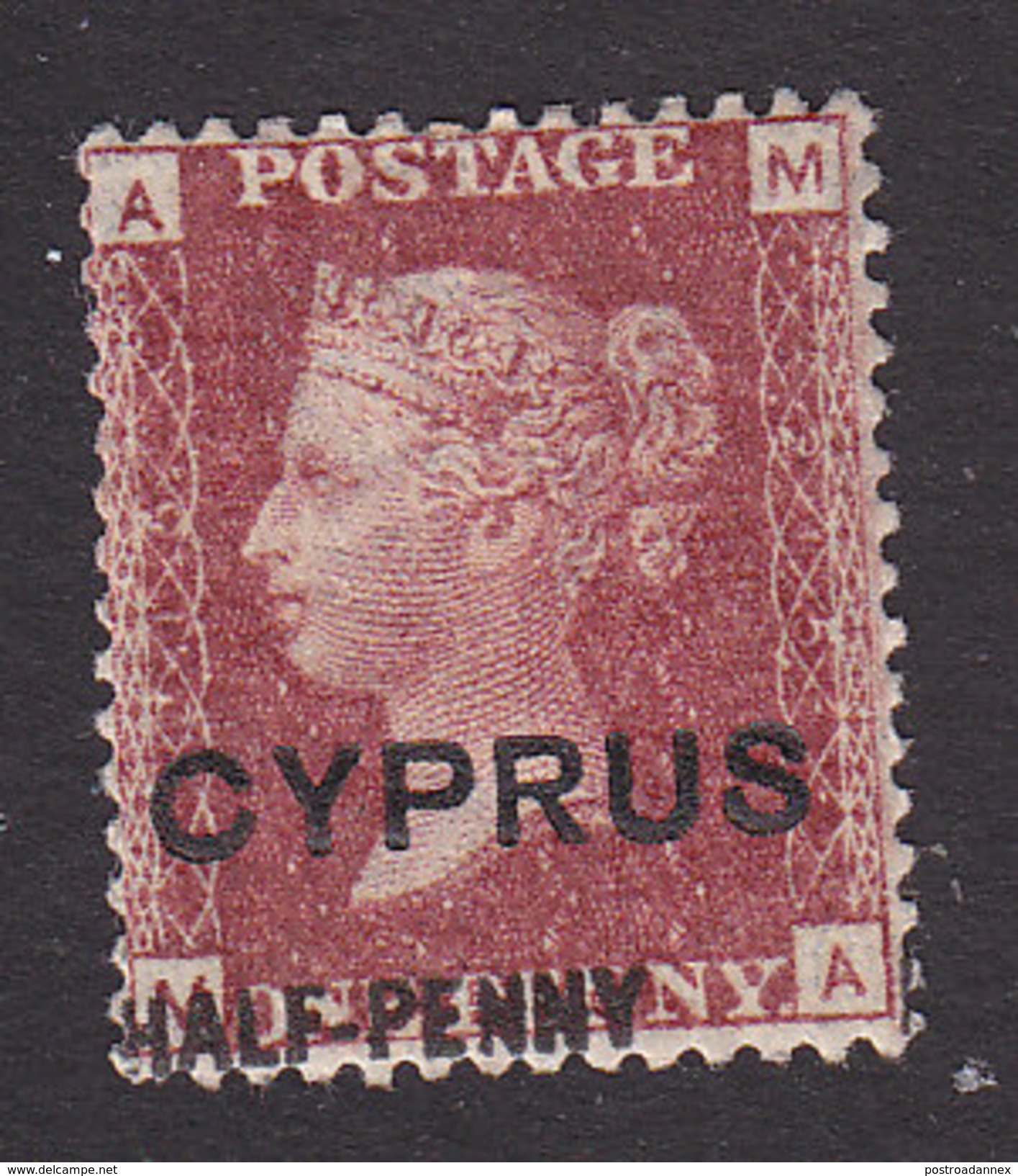 Cyprus, Scott #10, Mint Hinged, Victoria Surcharged, Issued 1881 - Chypre (...-1960)