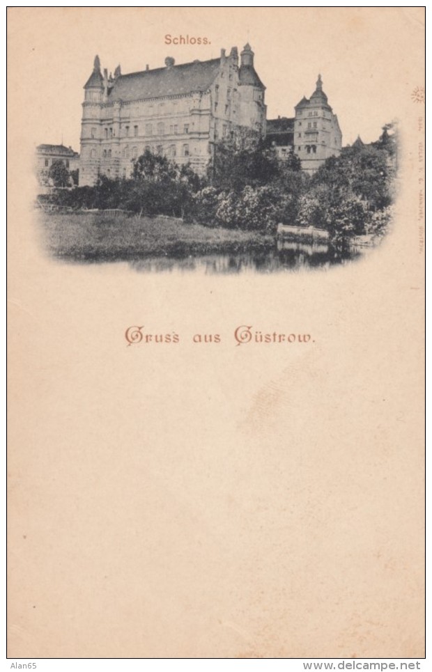 Guestrow Gustrow Germany, Schloss Castle Palace, C1900s Vintage Postcard - Guestrow