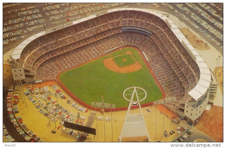 California Angels Baseball Stadium, Anaheim CA View From Air, C1960s Vintage Postcard - Stadi