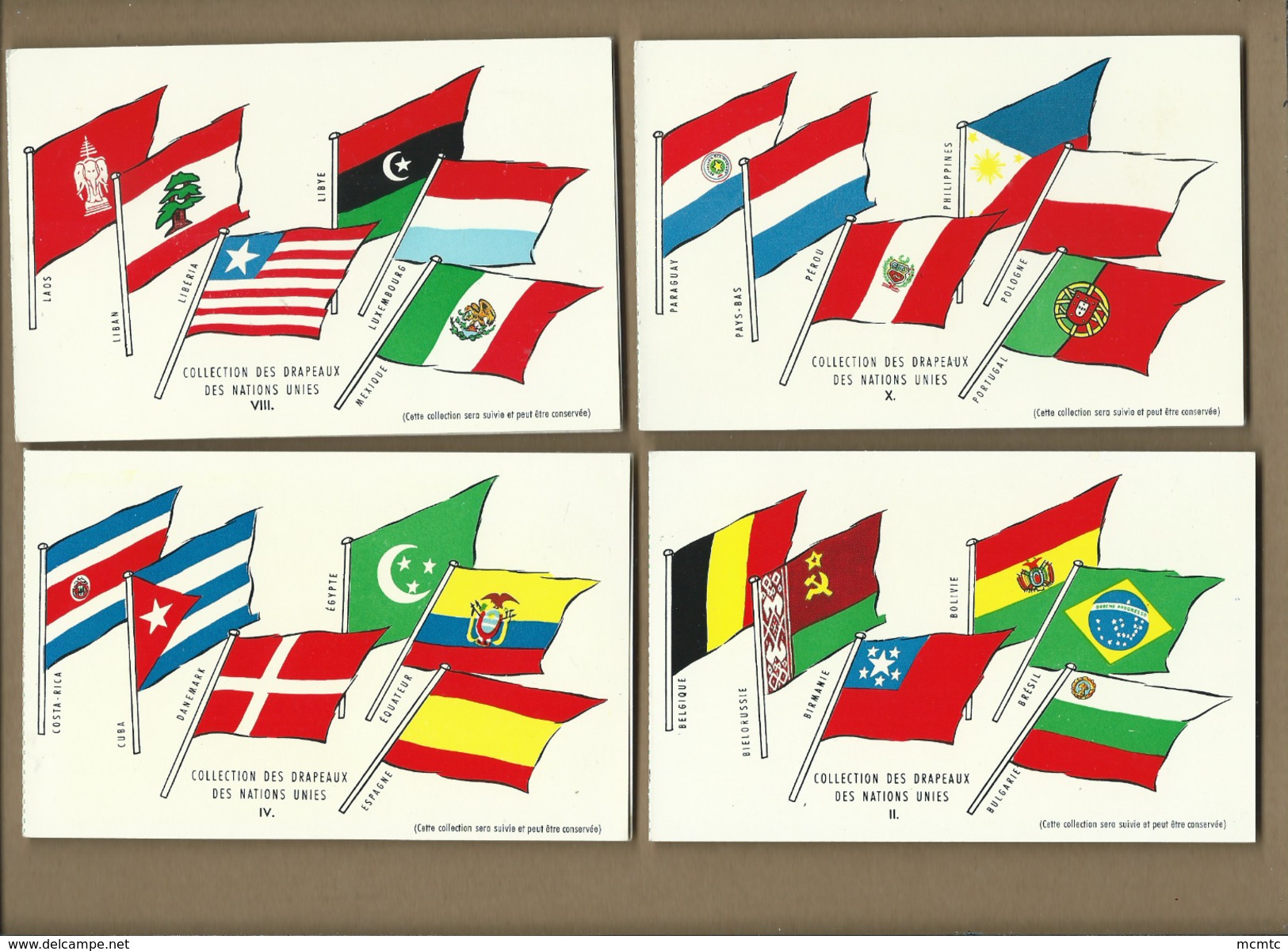 12 Cartes Dépliantes - Union De Pharmacologie Scientifique Appliquée - U.P.S.A.  -  Agen - Drapeaux Des Nations Unies - Agen