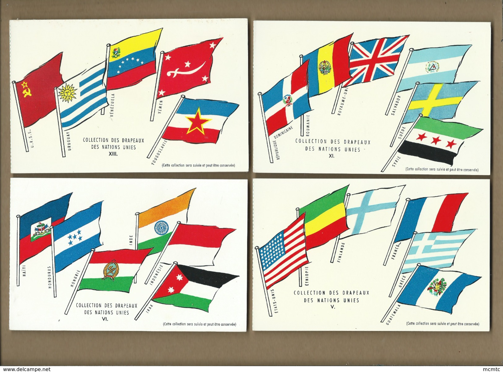 12 Cartes Dépliantes - Union De Pharmacologie Scientifique Appliquée - U.P.S.A.  -  Agen - Drapeaux Des Nations Unies - Agen