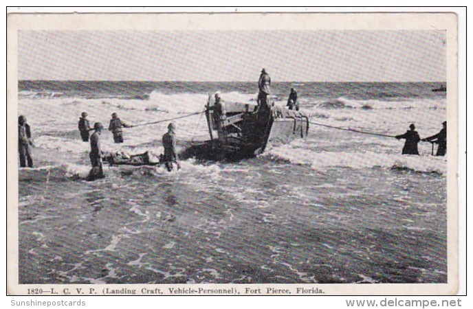 Florida Fort Pierce Amphibian Training Base Landing Craft Vehicle Personal 1945 - Other & Unclassified