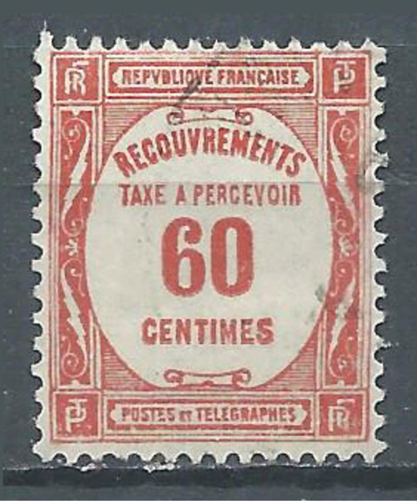 France Timbres-taxe YT N°58 Recouvrements Oblitéré ° - 1859-1959 Neufs