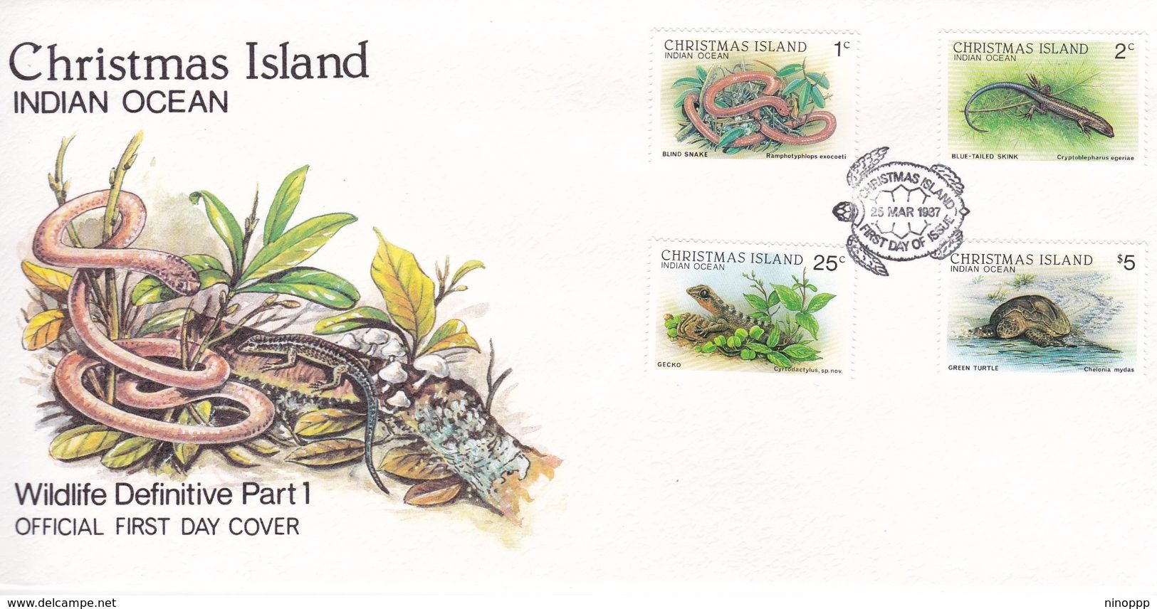 Christmas Island 1987 Wildlife Part I, FDC - Christmas Island