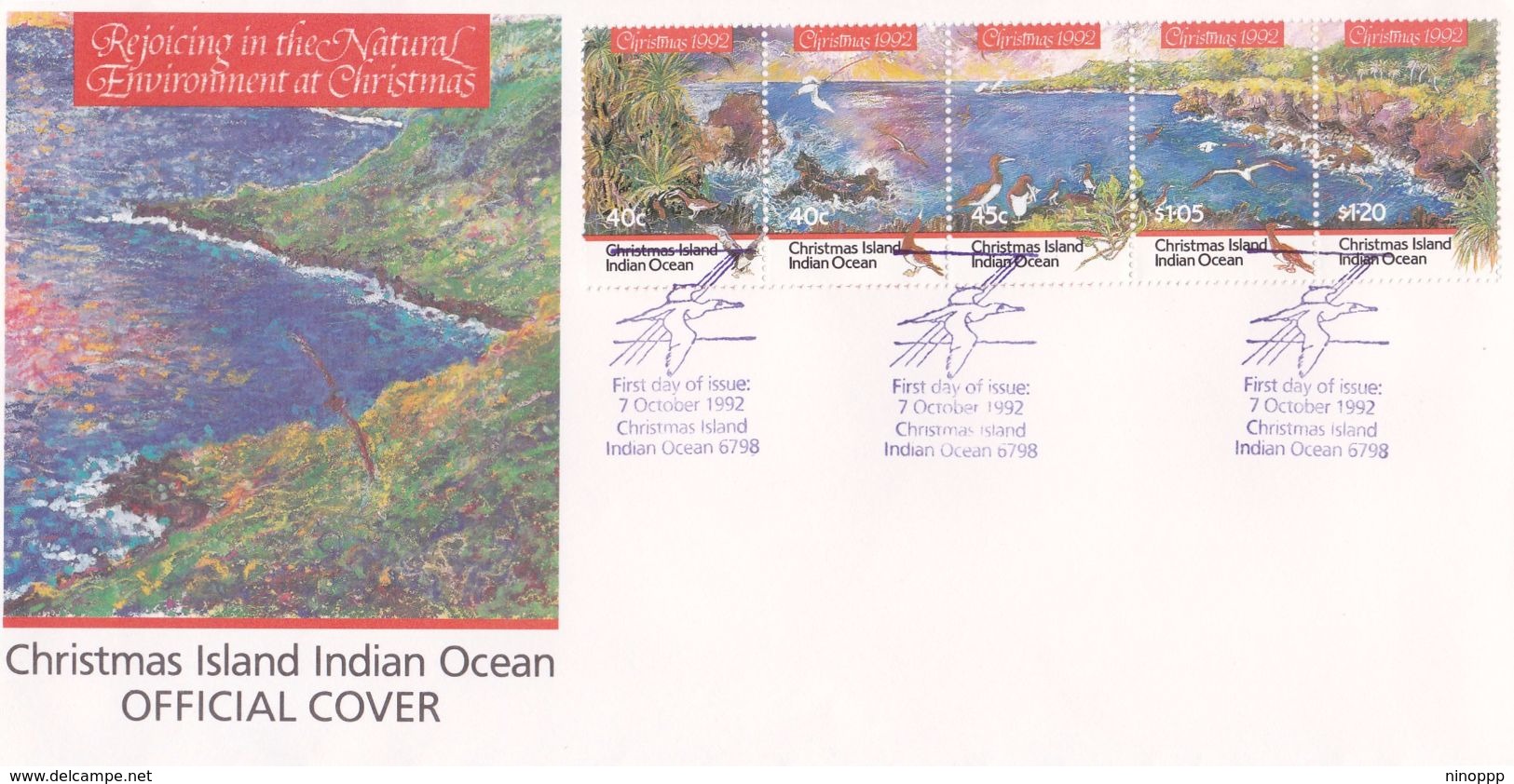 Christmas Island 1992 Christmas FDC - Christmaseiland