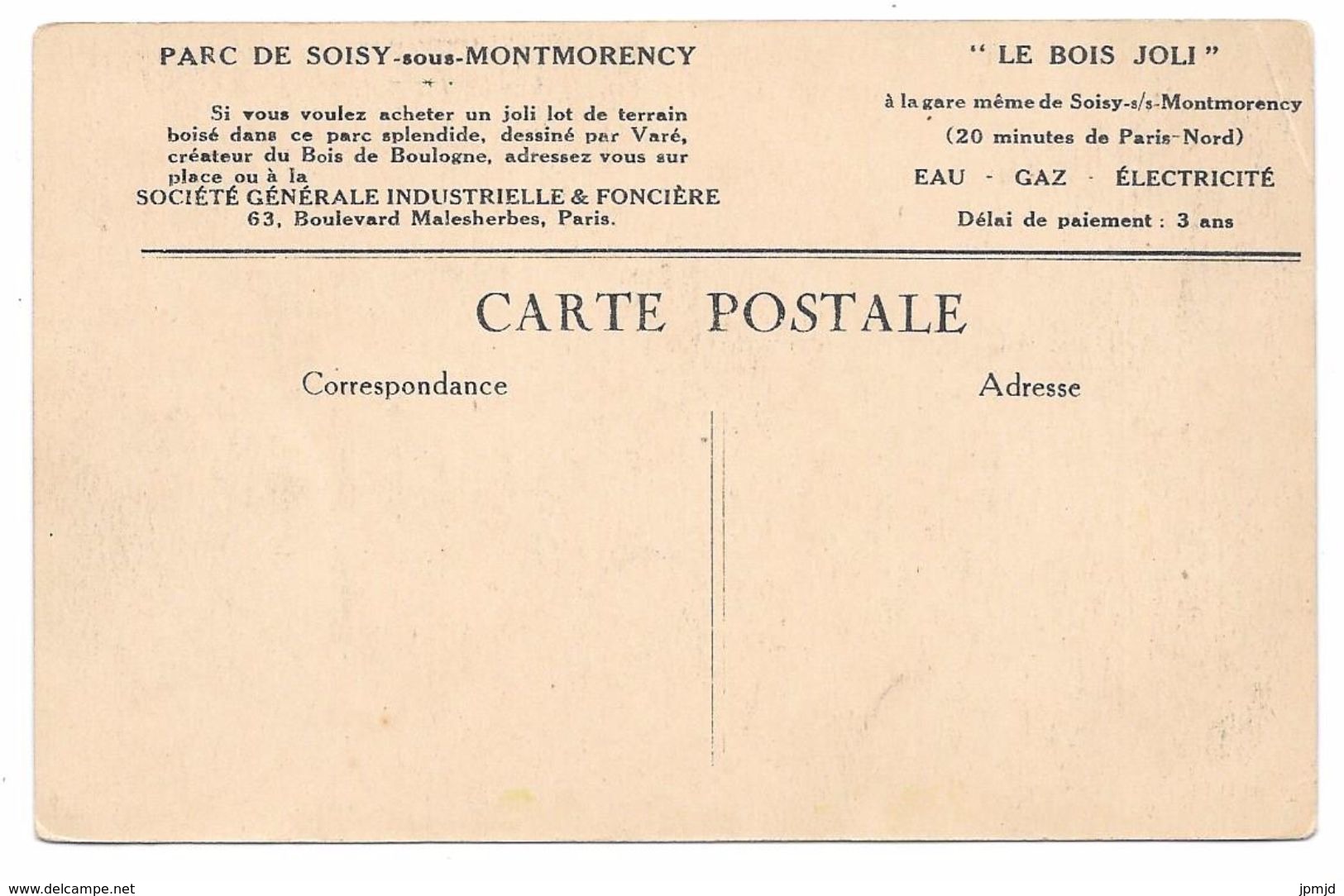 95 - SOISY Sous MONTMORENCY - " LE BOIS JOLI " - Vue Du Lotissement - SOCIÉTÉ GÉNÉRALE INDUSTRIELLE & FONCIÈRE - Soisy-sous-Montmorency