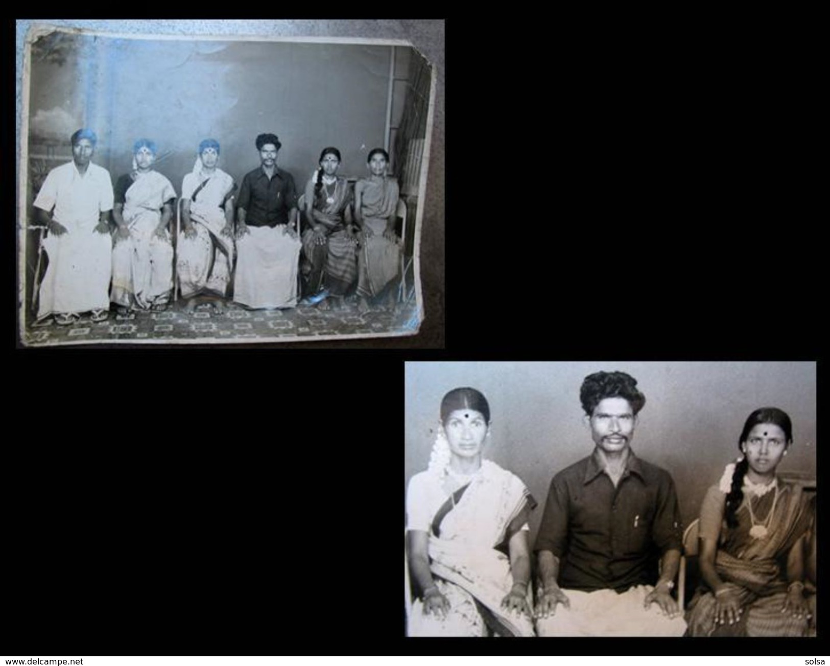 - Photographie Cochin Famille Indienne / Old Photography Black And White Shot Indian Family - Art Asiatique