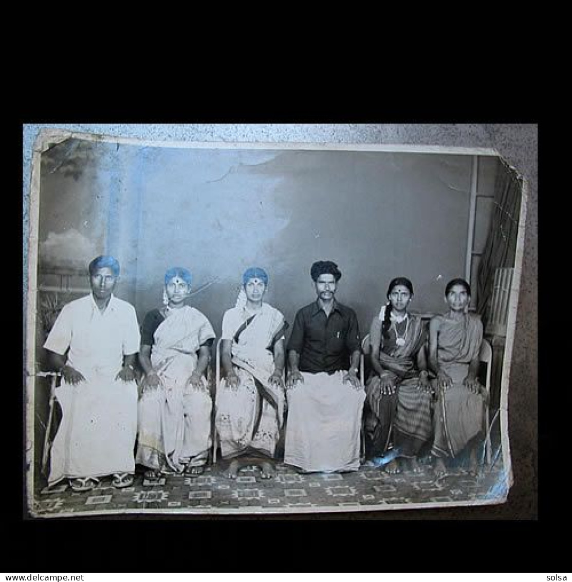 - Photographie Cochin Famille Indienne / Old Photography Black And White Shot Indian Family - Art Asiatique