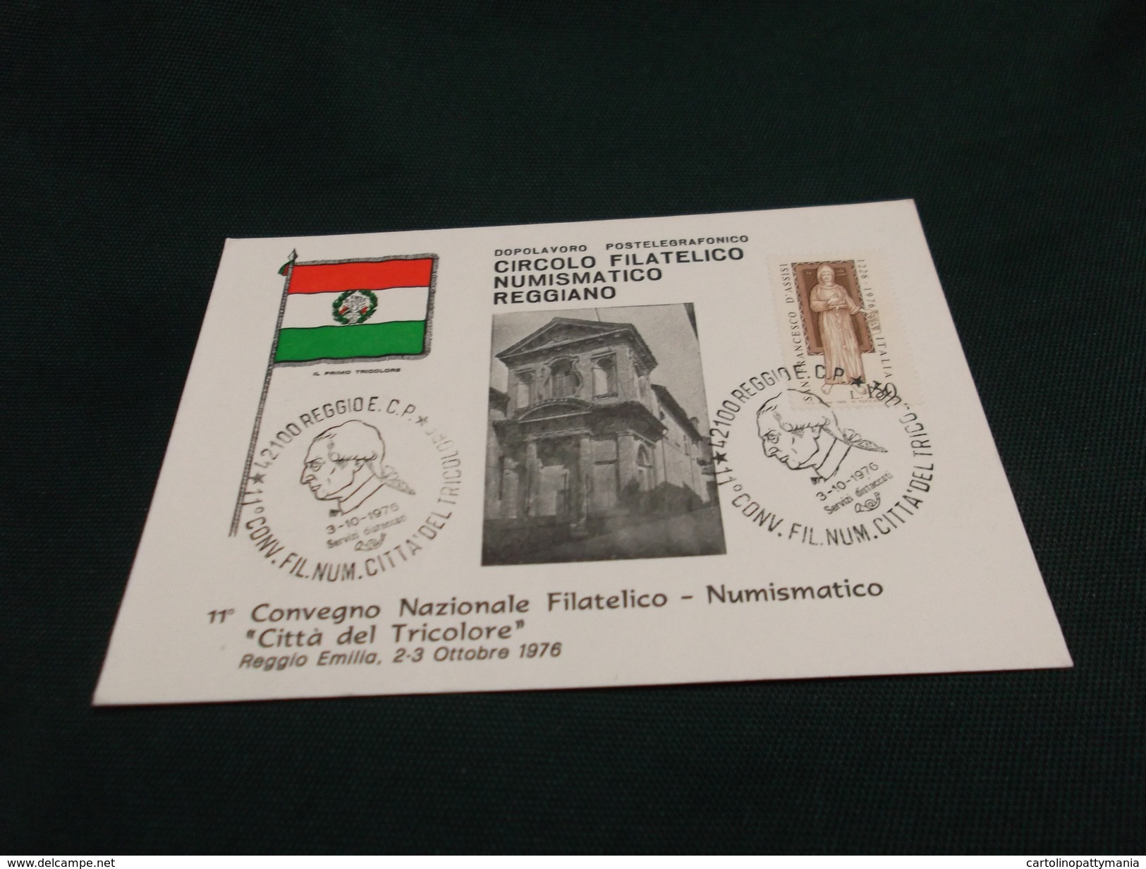 CIRCOLO FILATELICO NUMISMATICO REGGIANO  11° CONVEGNO CITTA' DEL TRICOLORE 1976 - Manifestazioni