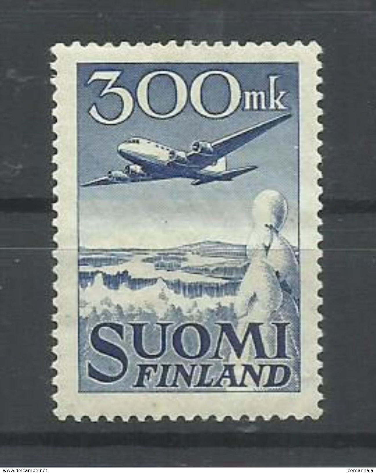 FINLANDIA YVERT   AEREO 3   MH  * - Neufs