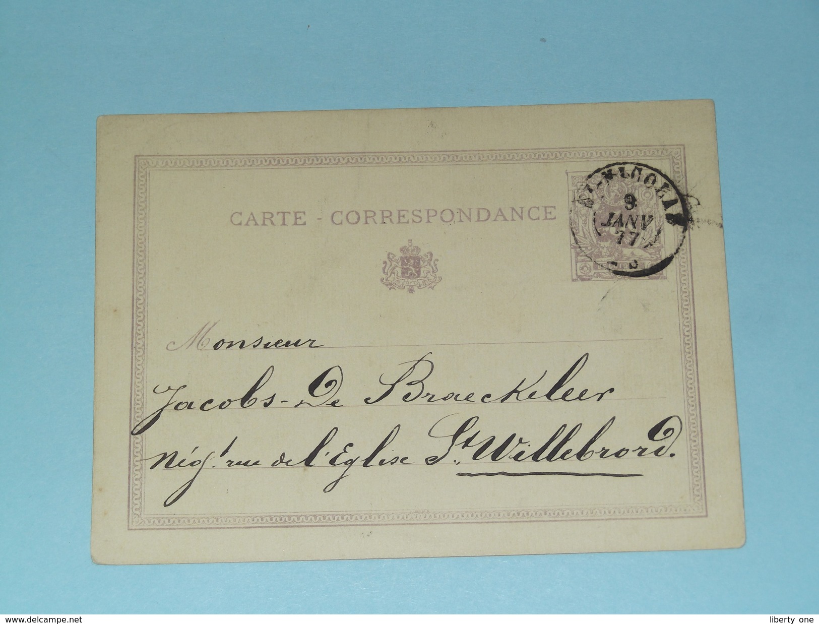 Carte Correspondance Anvers - Anno 1877 > St. Willebrord ( Zie/voir Foto Voor Details ) ! - Privées & Locales [PR & LO]