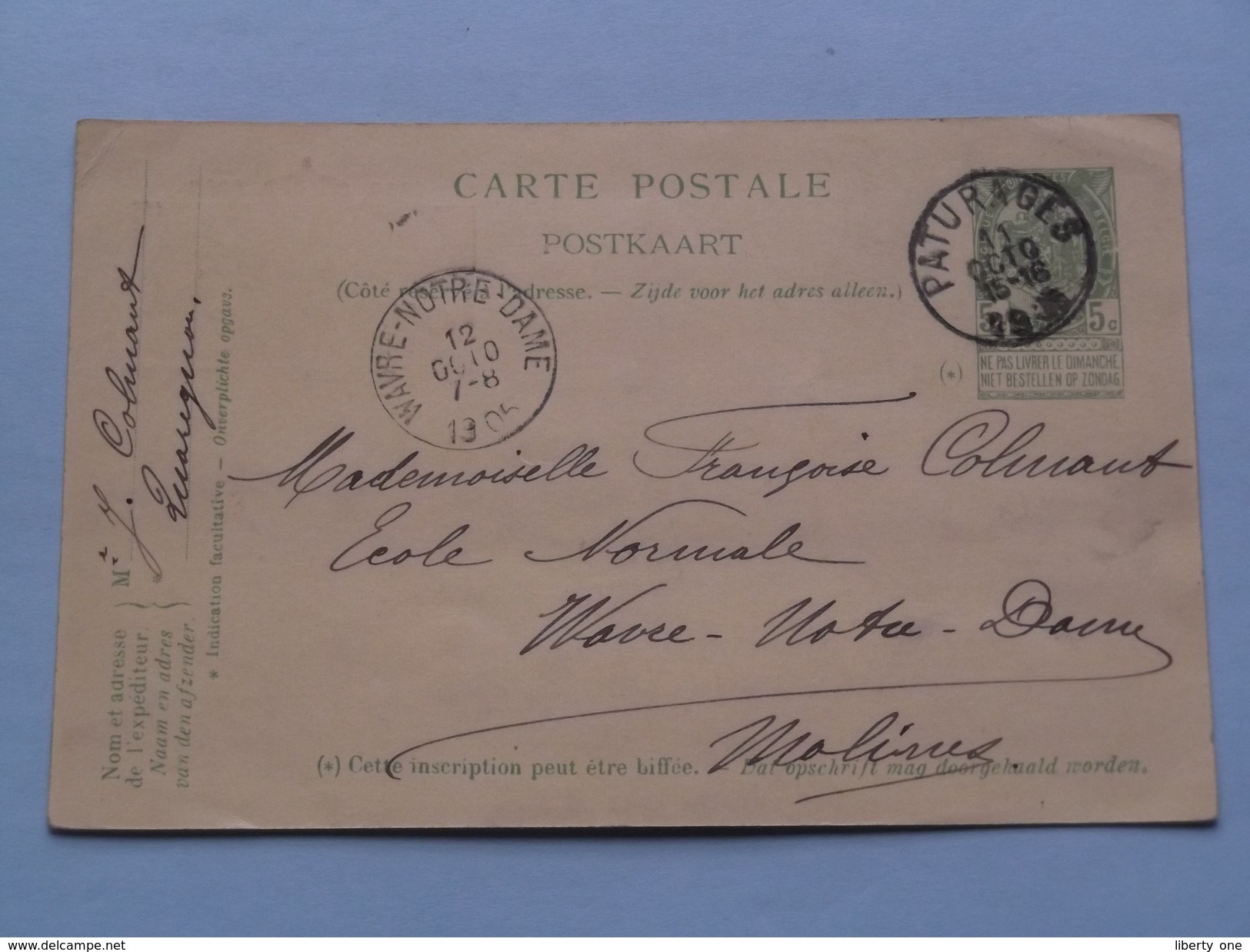 Carte Postale > Wavre-Notre-Dame - Anno 1905 > Malines ( Zie/voir Foto Voor Details ) ! - Privées & Locales [PR & LO]