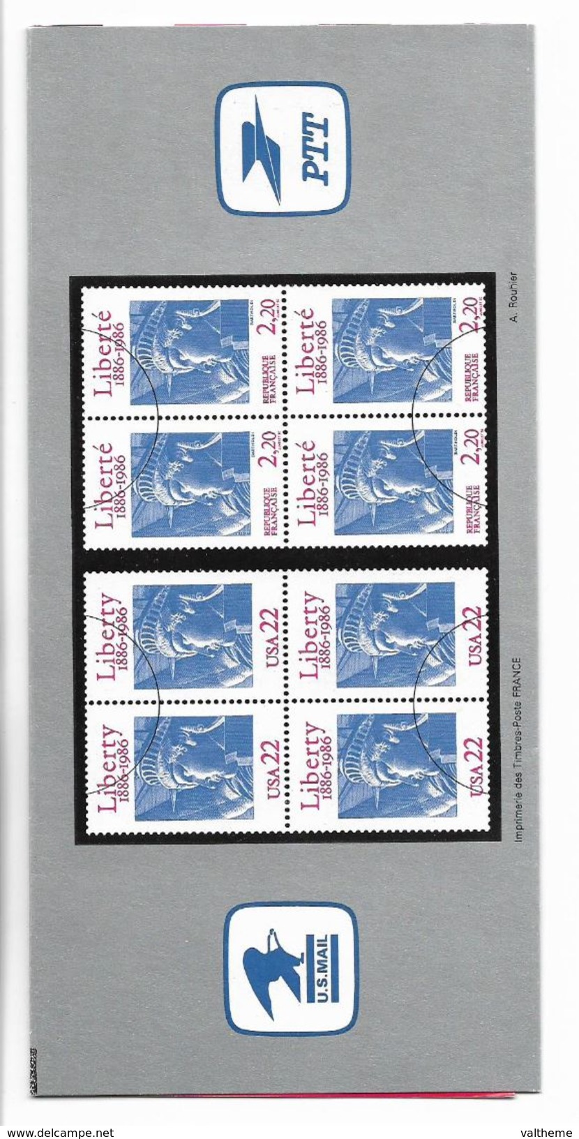 FRANCE  USA    ( FR - 1598 )  1986  N° YVERT ET TELLIER  P2421   N** - Emissioni Congiunte