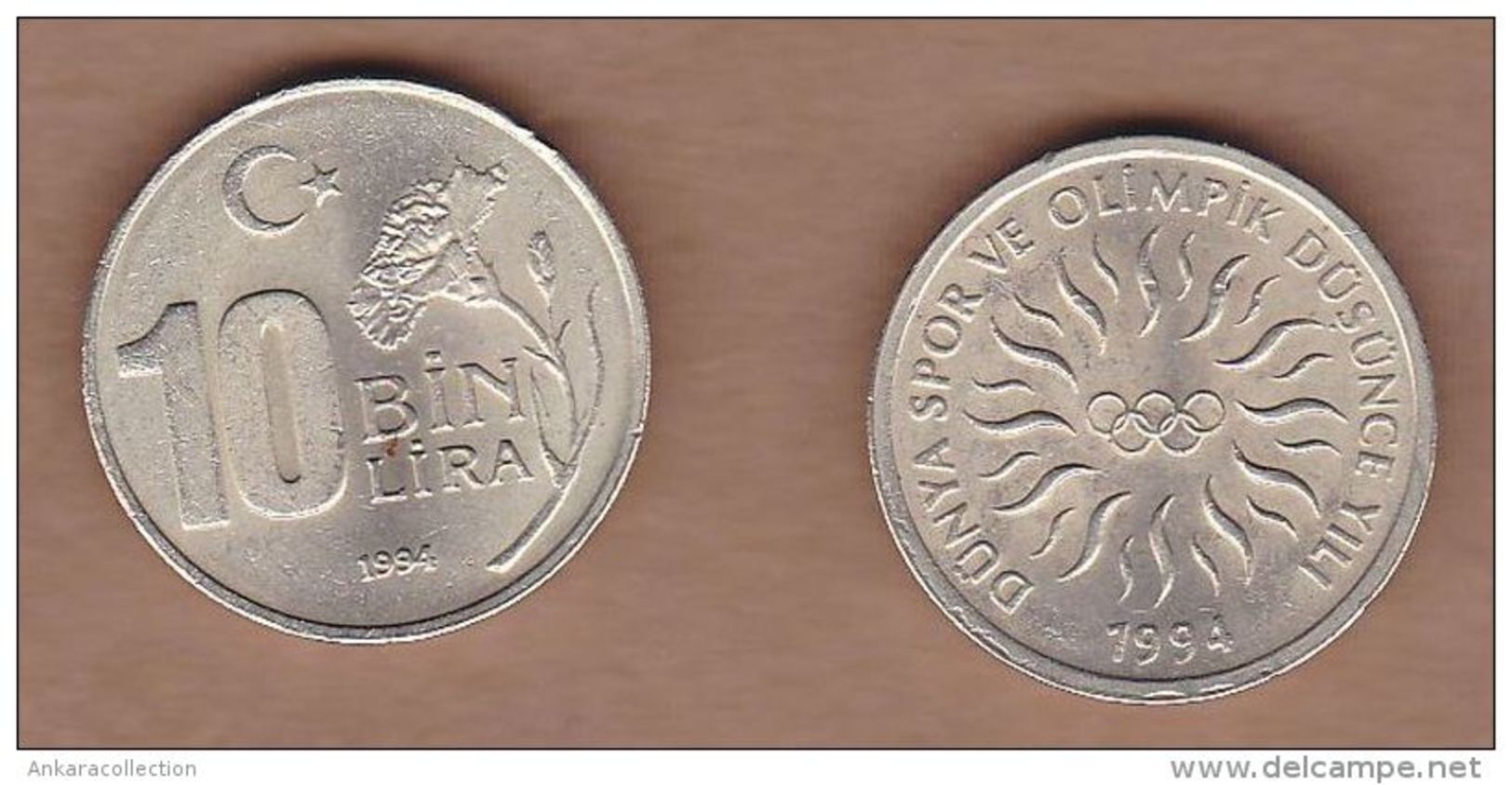 AC - TURKEY 10 000 LIRA 1994 WORLD SPORTS AND OLYMPIC YEAR COMMEMORATIVE COUN UNCIRCULATED - Turquie