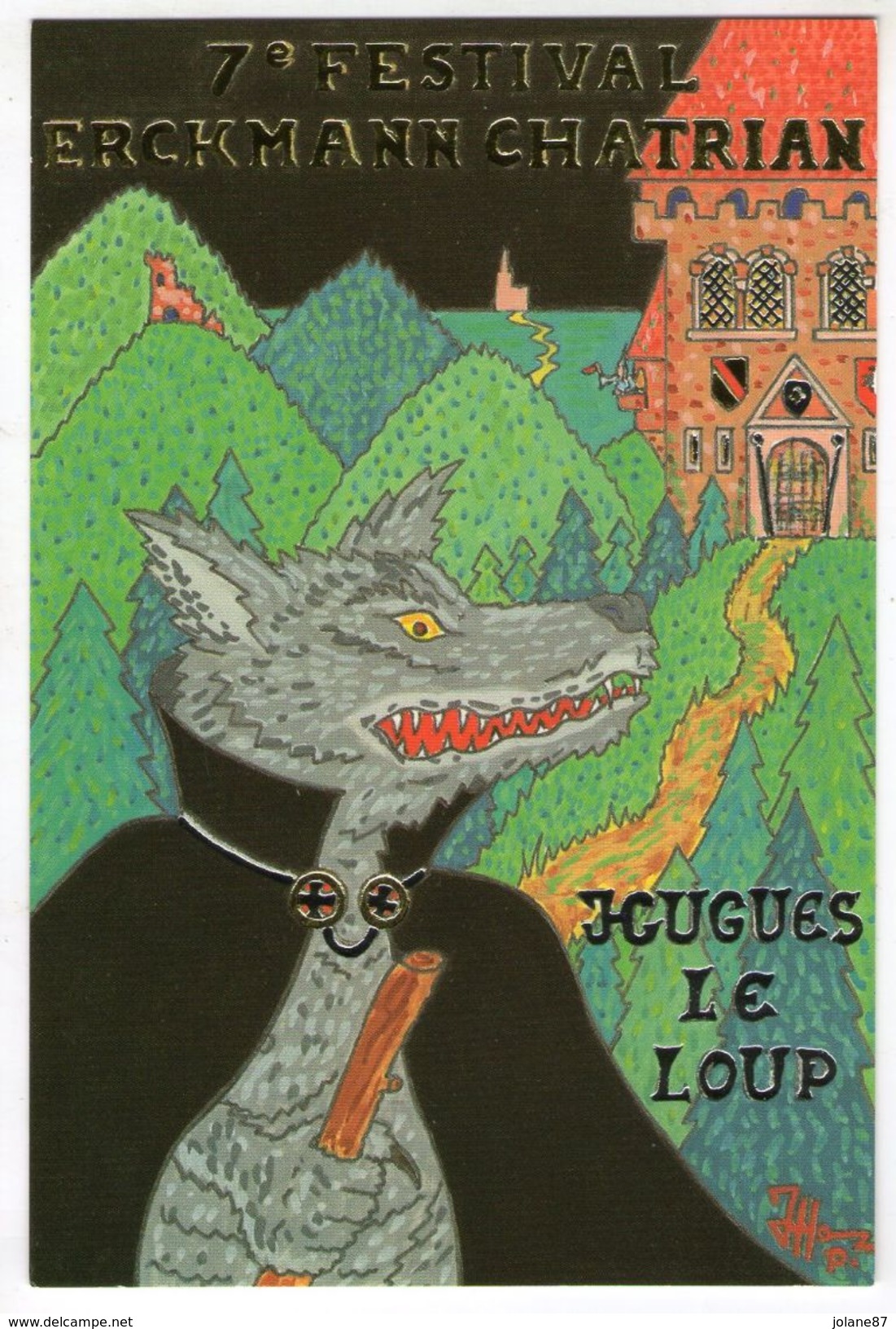 CPM   ILLUSTRATEUR P. HAMM   1990 LES CONTES D E. ERCKMANN    HUGUES LE LOUP   7ème FESTIVAL - Hamm