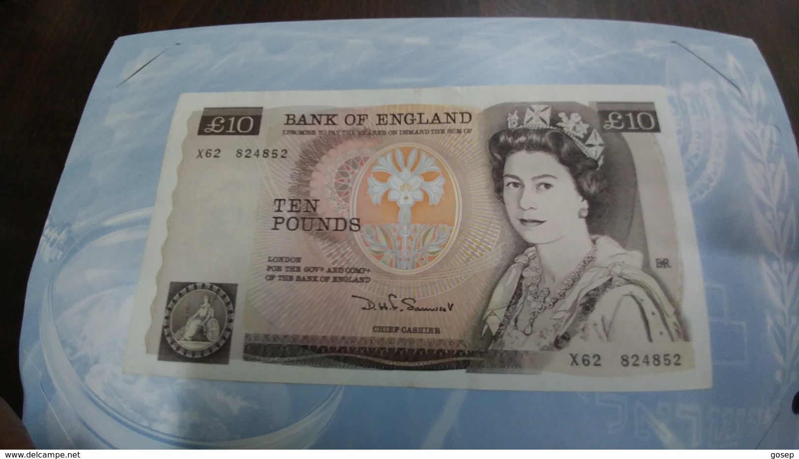 United Kingdom-(10 Pounds)-(number Note-x62824852)-u.n.c+1bank Note Other Country Free - 10 Pounds