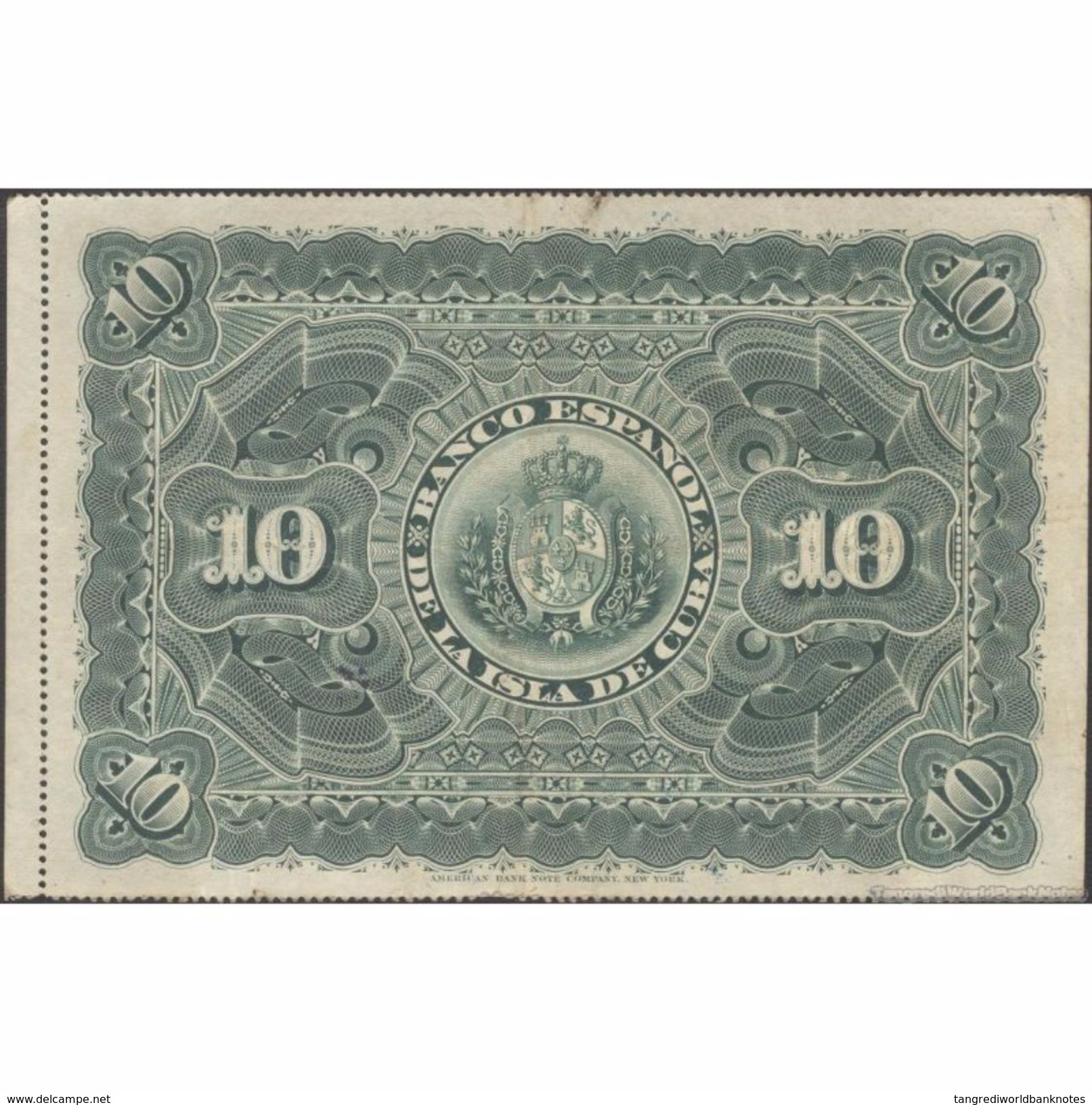 TWN - CUBA 49a - 10 Pesos 15.5.1896 112694 F/VF - Cuba
