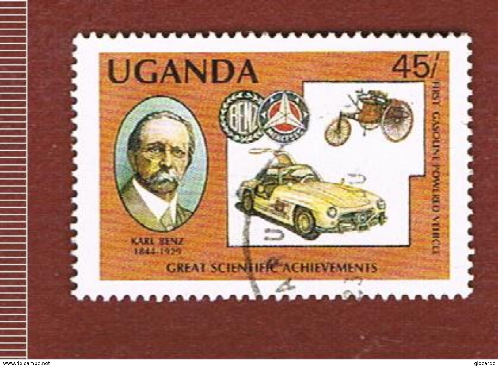 UGANDA   - SG 599 -   1987   AUTO:  MERCEDES BENZ - USED ° - Cars