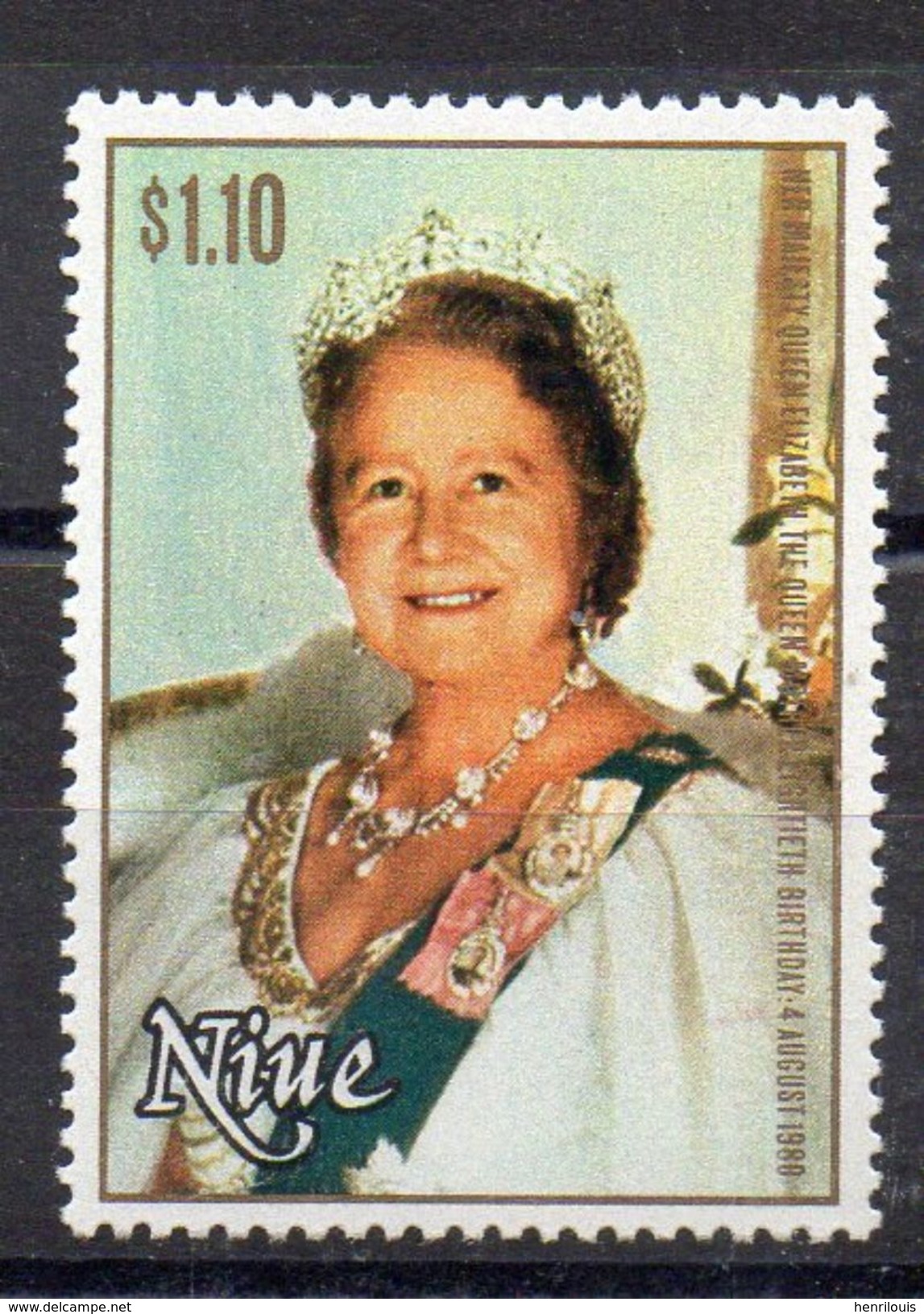 NIUE Timbre Neuf ** De 1980  (ref  4833 )  Famille Royale  Queen Mother - Niue