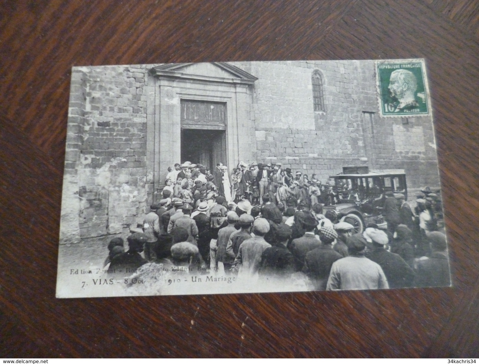 CPA 34 Hérault Vias 8/10/1910 Un Mariage  TBE - Autres & Non Classés