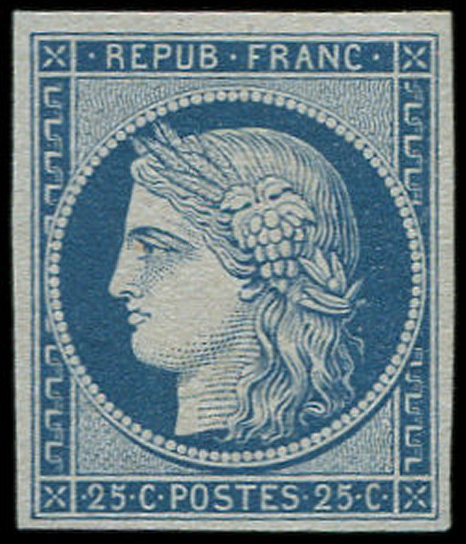 (*) EMISSION DE 18494    25c. Bleu, Frais Et TB. S - 1849-1850 Cérès