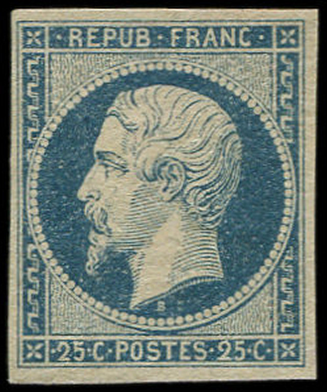 * PRESIDENCE10   25c.  Bleu, Très Frais Et Quasiment **, TTB, Certif. Calves - 1852 Louis-Napoléon