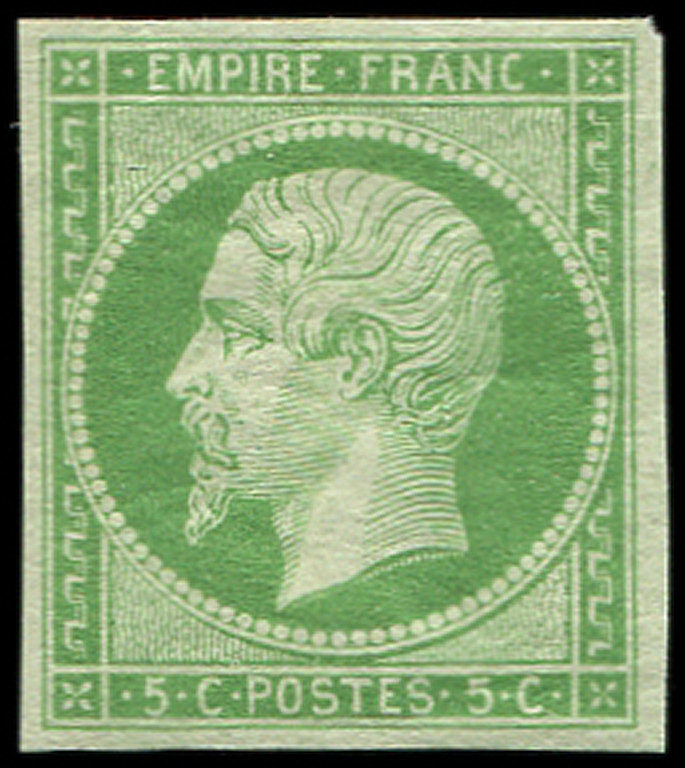 ** EMPIRE NON DENTELE12    5c. Vert, Fraîcheur Postale, Superbe - 1853-1860 Napoléon III