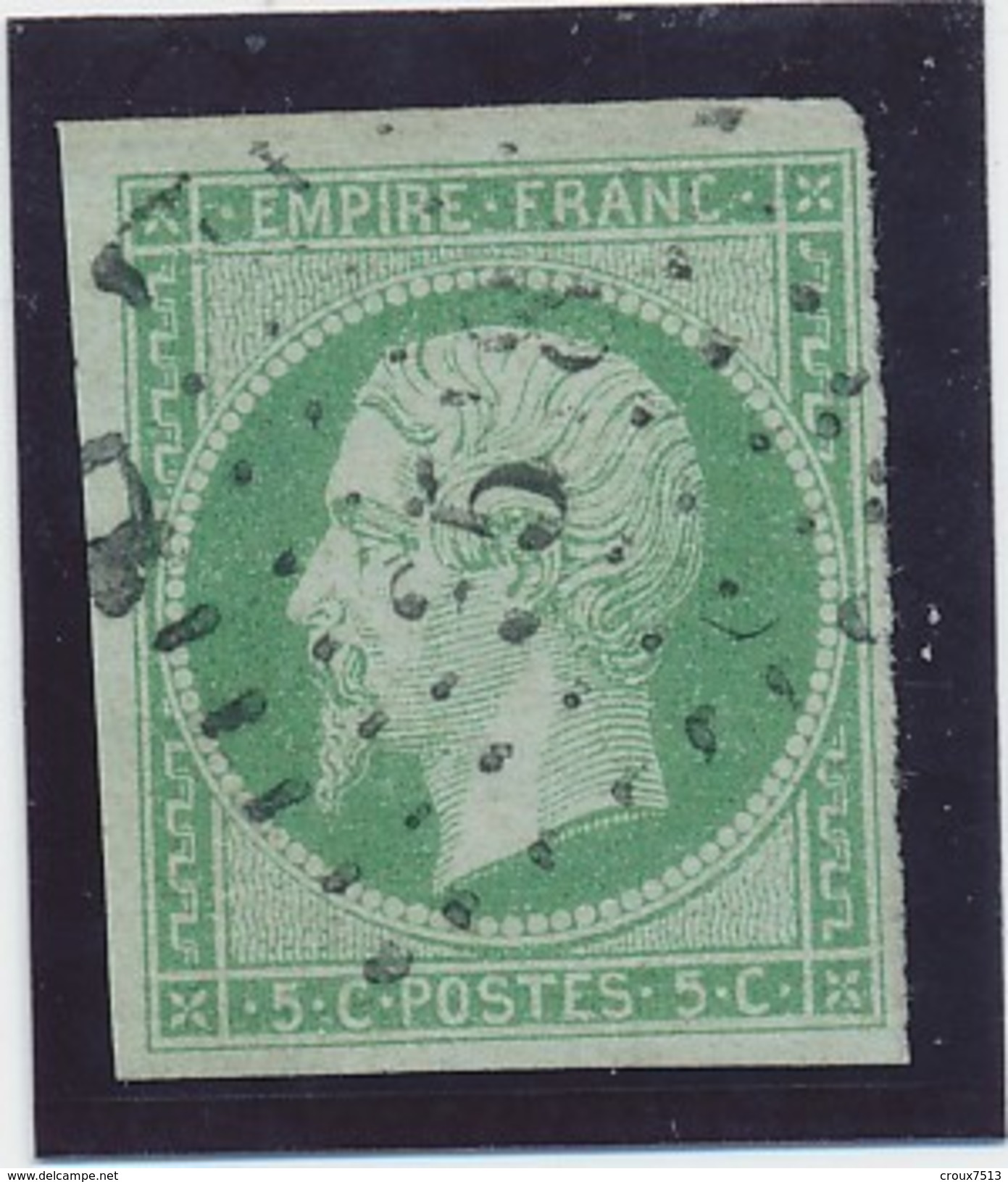 Empire ND 5 C Vert Pale N° 12 TB Signé CALVES. - 1853-1860 Napoléon III