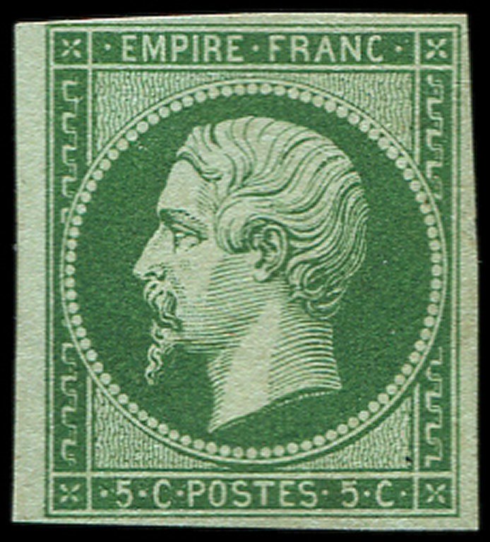 (*) EMPIRE NON DENTELE12b   5c. Vert FONCE, Frais Et TB. J - 1853-1860 Napoléon III