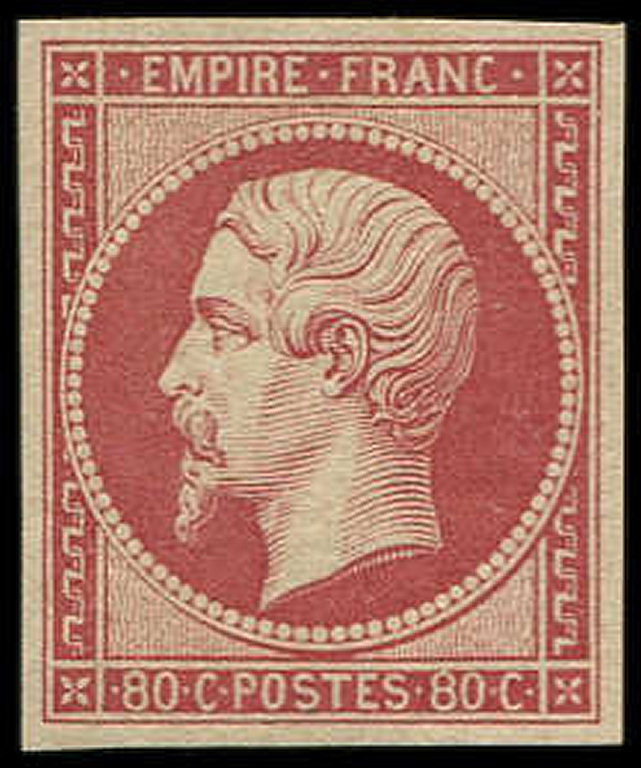 * EMPIRE NON DENTELER17Ah 80c. Carmin Rose, REIMPRESSION, Inf. Trace De Ch., TTB - 1853-1860 Napoléon III