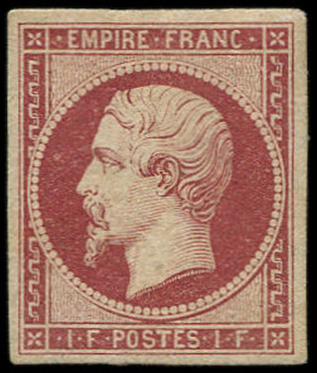 * EMPIRE NON DENTELE18    1f. Carmin, Frais Et TB, Certif. Calves - 1853-1860 Napoléon III