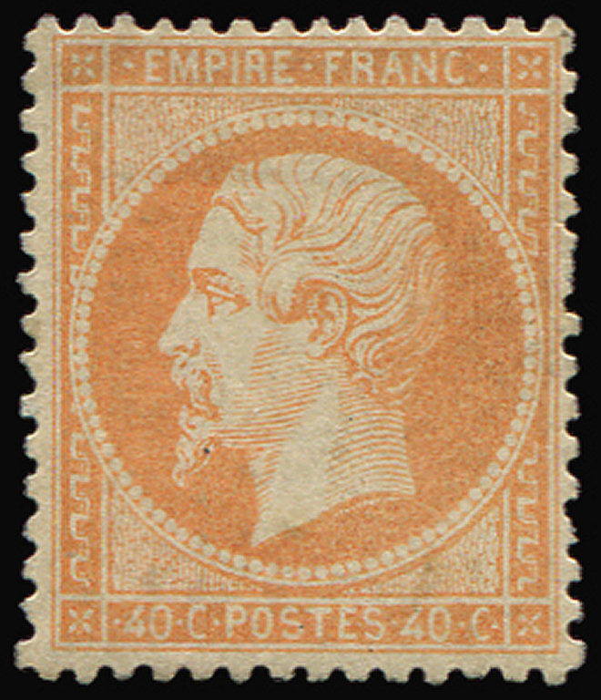 * EMPIRE DENTELE23   40c. Orange, Bien Centré, TB. C Et Br - 1862 Napoléon III