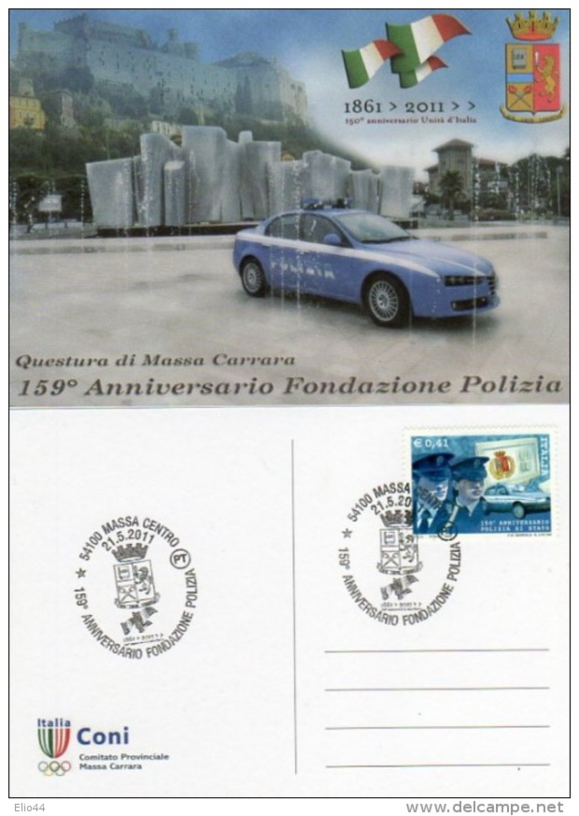 MASSA   - 2011 - 159° Anniversario Fondazione Della Polizia - - Polizia – Gendarmeria