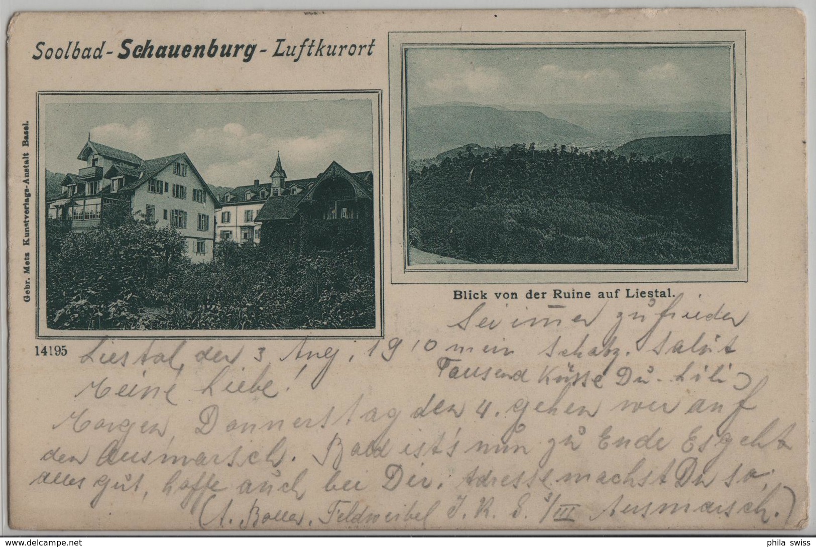 Soolbad-Schauenburg-Luftkurort - Blick Von Der Ruine Auf Liestal - Liestal