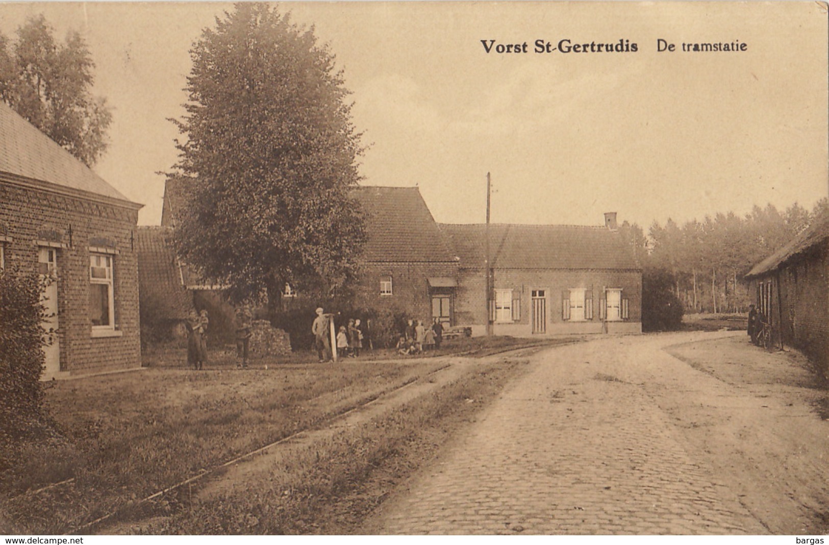 Carte Postale Vorst St Gertrudis Tramstatie Tram - Laakdal