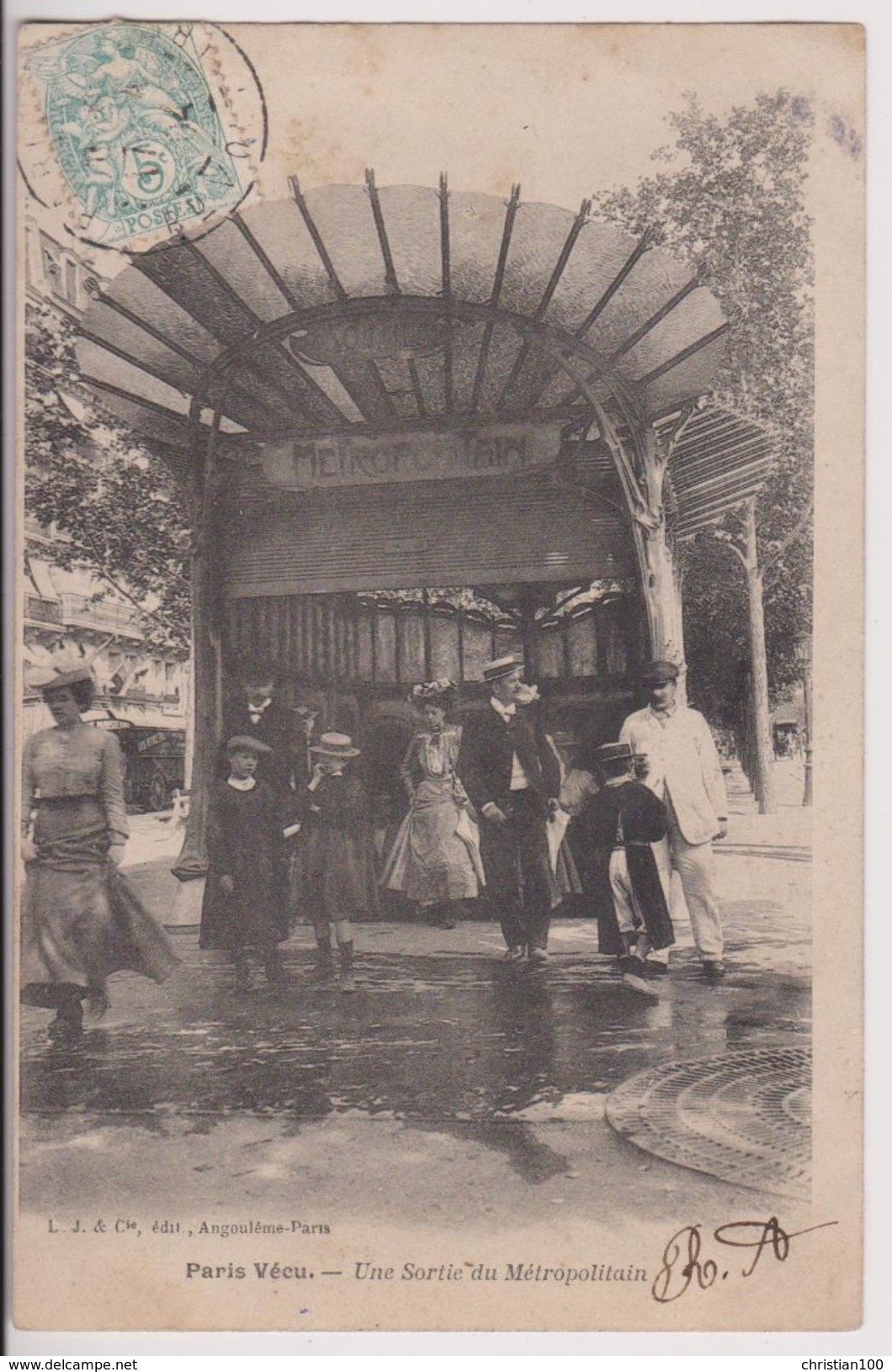 LOT DE 10 CPA DE PARIS : METRO - TRANSPORT URBAIN - MONTMARTRE - RIVOLI - BUTTES CHAUMONT - 10 SCANS - - 5 - 99 Postkaarten