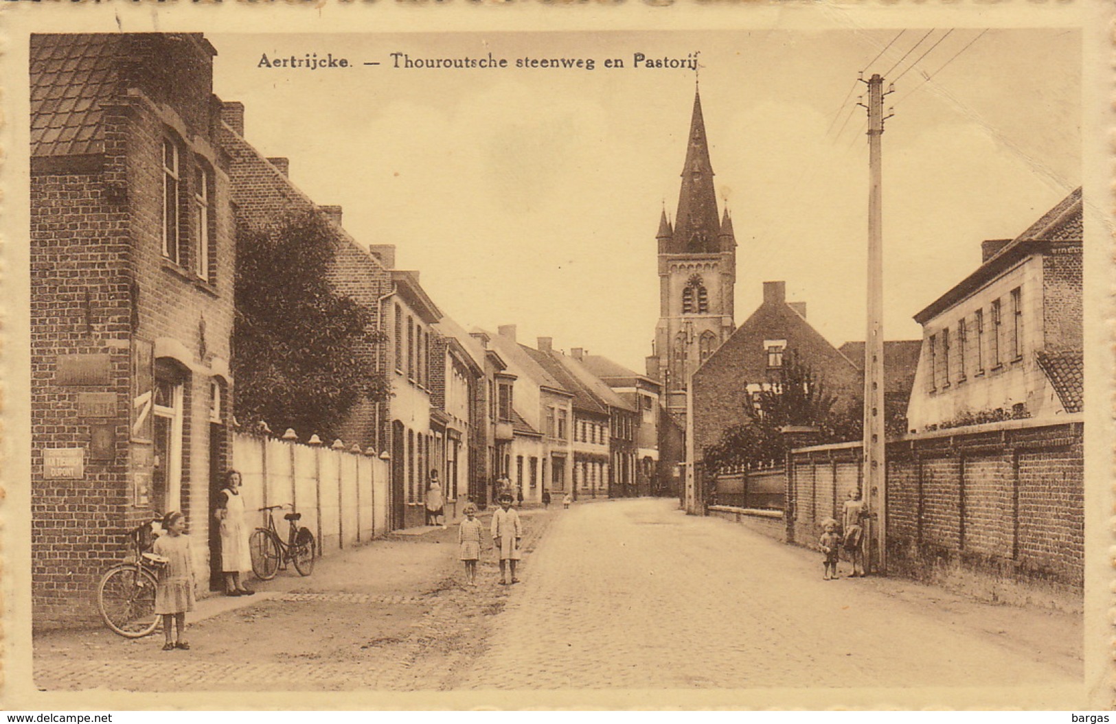 Carte Postale Aertrijcke Thourout Steenweg En Pastorij - Zedelgem