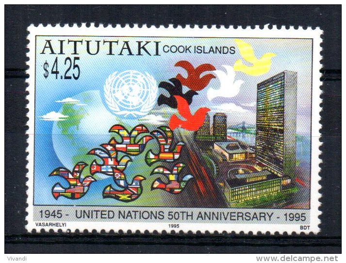 Aitutaki - 1995 - 50th Anniversary Of United Nations - MNH - Aitutaki