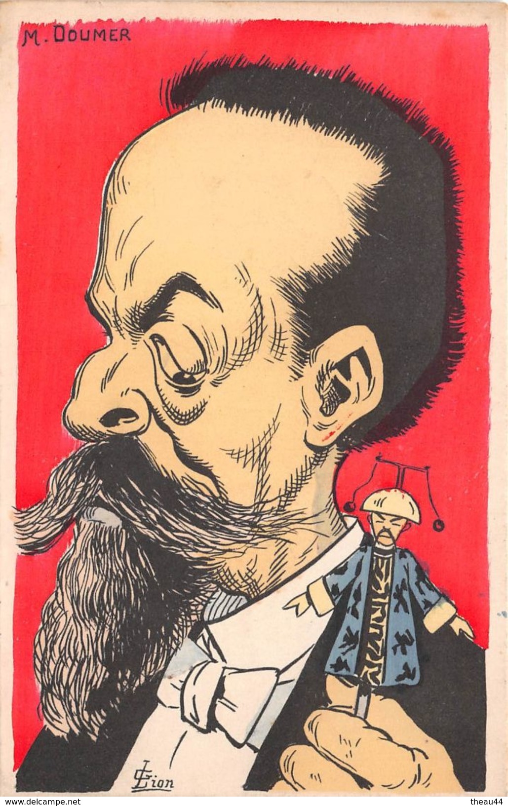 ¤¤   -  Illustrateur " Gustave LION "  -  Caricature Politique De " M. DOUMER "    -  ¤¤ - Lion