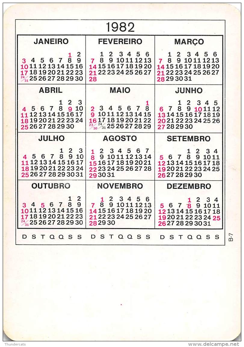 CALENDRIER DE POCHE EROTIQUE FEMME NU NUE POCKET CALENDAR NUDE LADY WOMAN EROTIC - Petit Format : 1981-90