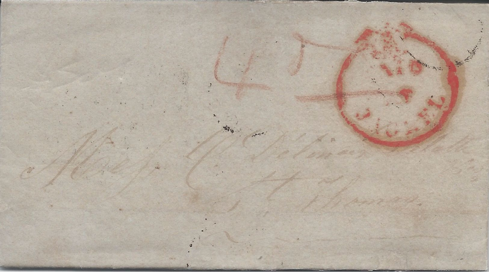 Haiti, 1862 Stampless Cover, Red Paid Marking At Jacmel, Haiti, Sent To St. Thomas, Danish West Indies, With Letter, VF - Danish West Indies
