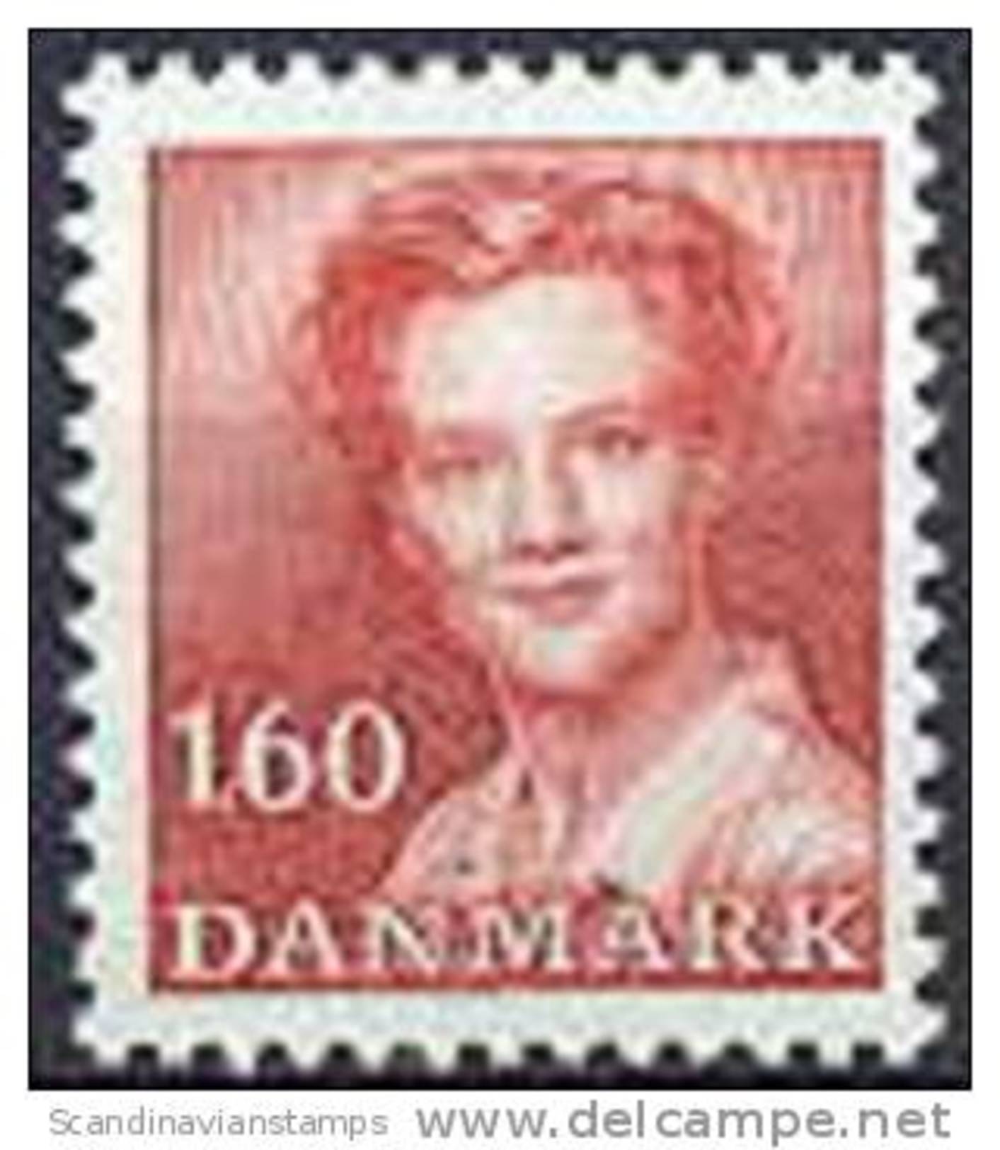 DENEMARKEN-DENMARK 1981 40õre 1.60 Margrethe II Rood PF-MNH-NEUF - Neufs