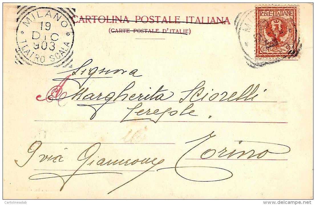 [DC9192] CPA - SIBERIA ATTO III - TEATRO SCALA - MILANO - Viaggiata 1903 - Old Postcard - Teatro