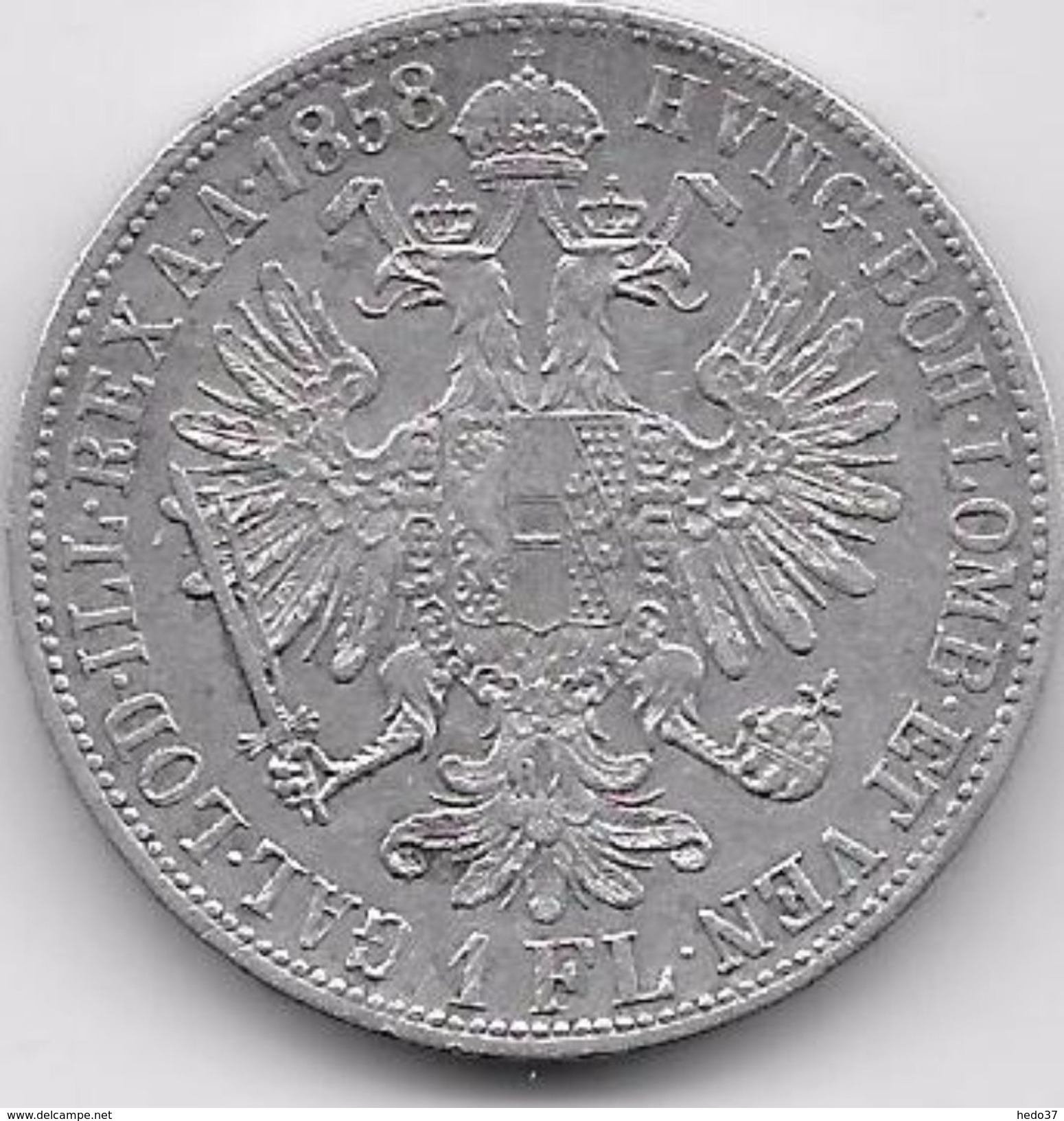 Autriche - 1 Florin 1858 B - Argent - Austria