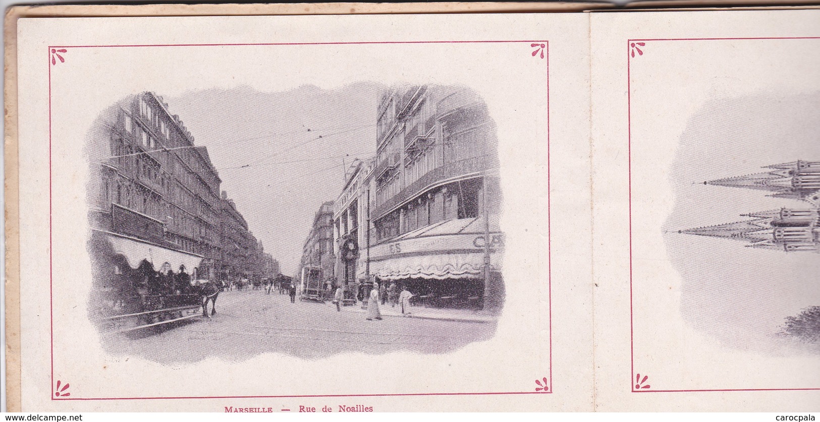 Carnet 1900 12 Vues De Marseille : Gare St Charles,rue De Noailles,rue République,palais De Justice,porte D'aix.... - Non Classés