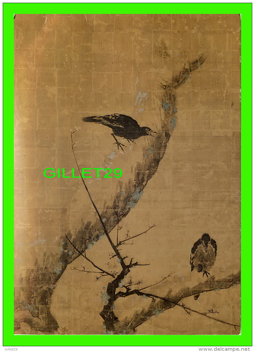 OISEAUX - CROWS ON PLUM TREES IN SNOW - ATTRIBUTED TO UNKOKU TOGEN, 16th CENTURY - - Oiseaux