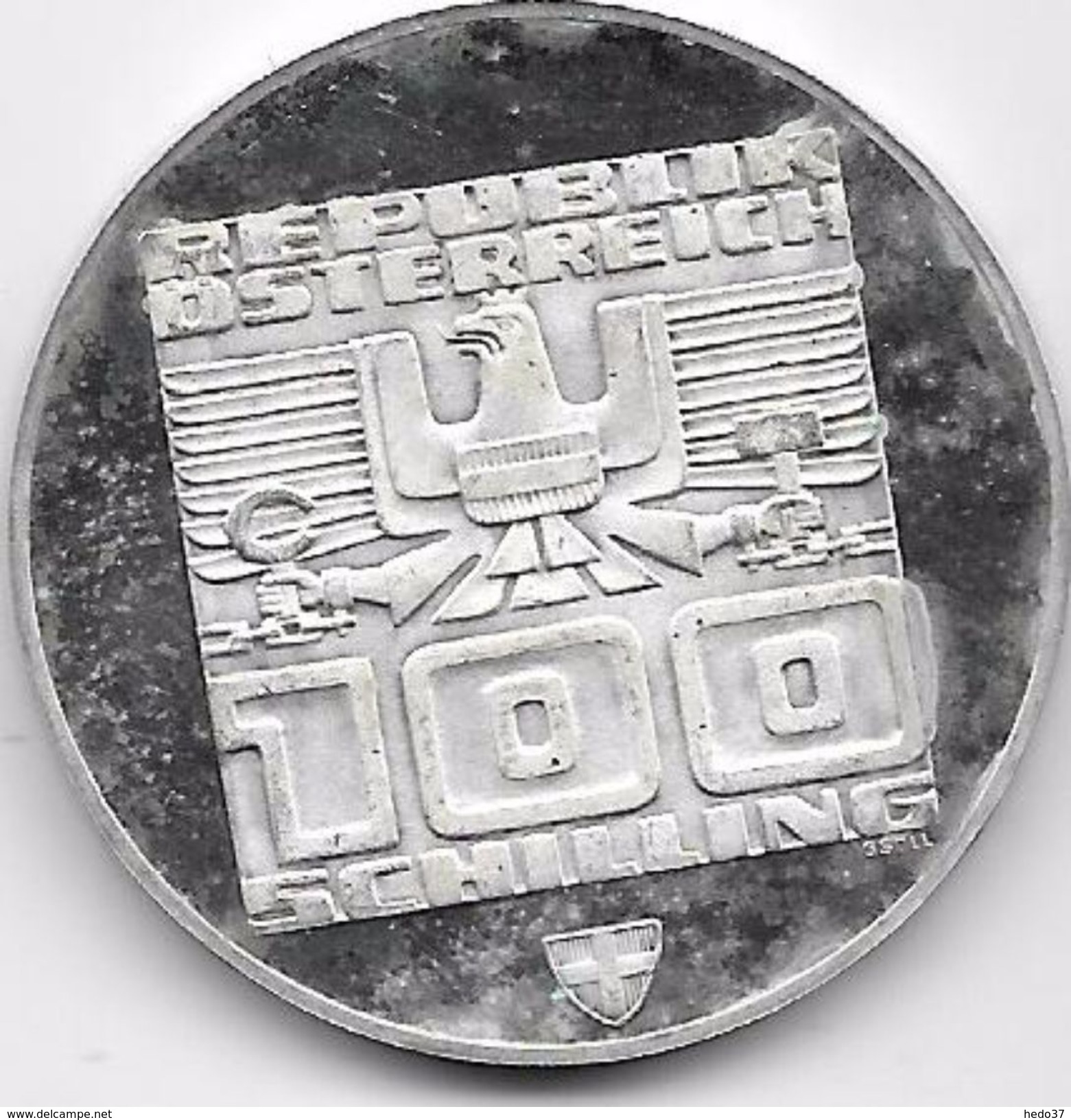 Autriche - 100 Schilling - 1976 - Argent - Autriche