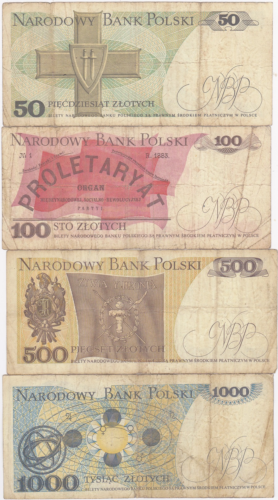 4 Billets De Pologne - Poland