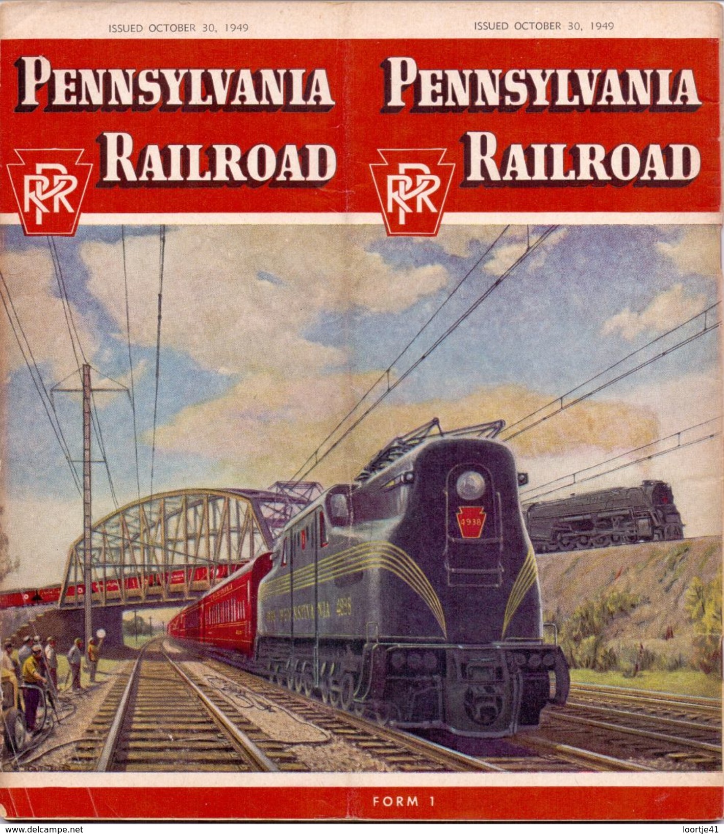 Tourisme - Timetables Schedules Dienstregeling  - Trains Treinen Pennsylvania Railroad Time Tables 1949 - Wereld