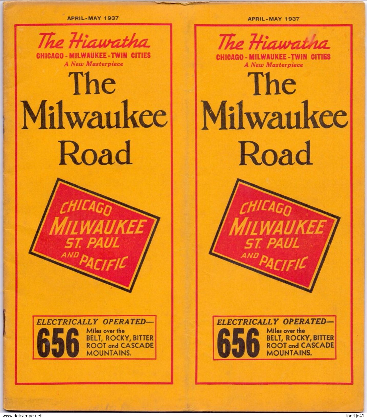 Tourisme - Timetables Schedules Dienstregeling  - Trains Treinen Milwaukee Road - The Hiawatha Time Tables 1937 - Wereld